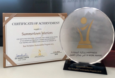 Happiness Award for Summertown Interiors