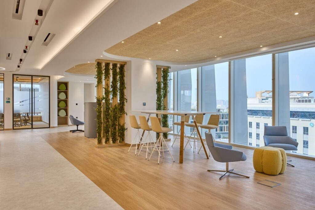 LEED Gold certified office fit-out for an International Pharmaceutical Company in Dubai Media City, delivered by Summertown Interiors