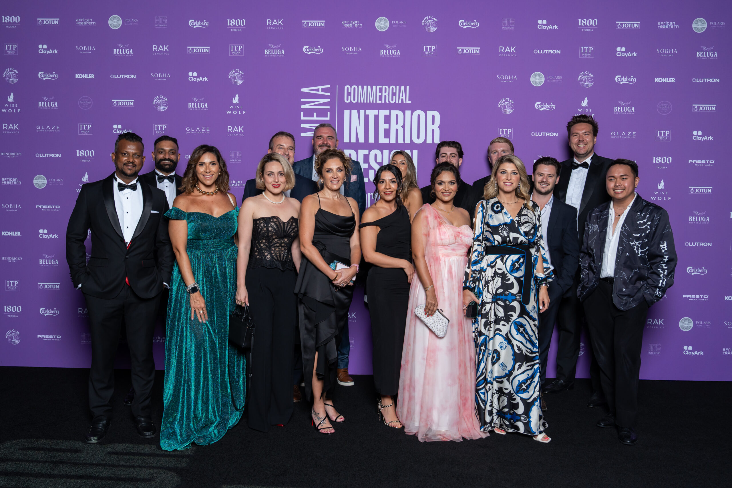 Summertown Interiors team receiving the Commercial Interior Design Awards MENA 2025, celebrating excellence in sustainable workplace fit-out projects in Dubai.