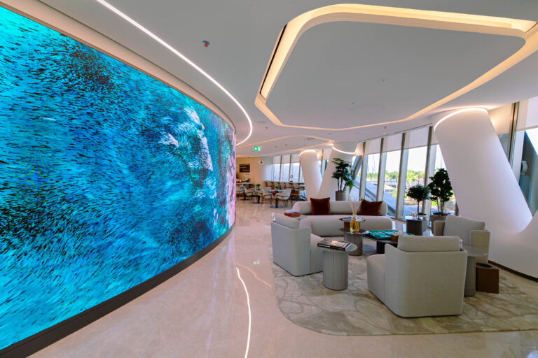 Executive office fit-out at Al Bahr Tower Abu Dhabi by Summertown Interiors, featuring luxury finishes, private offices, and bespoke joinery