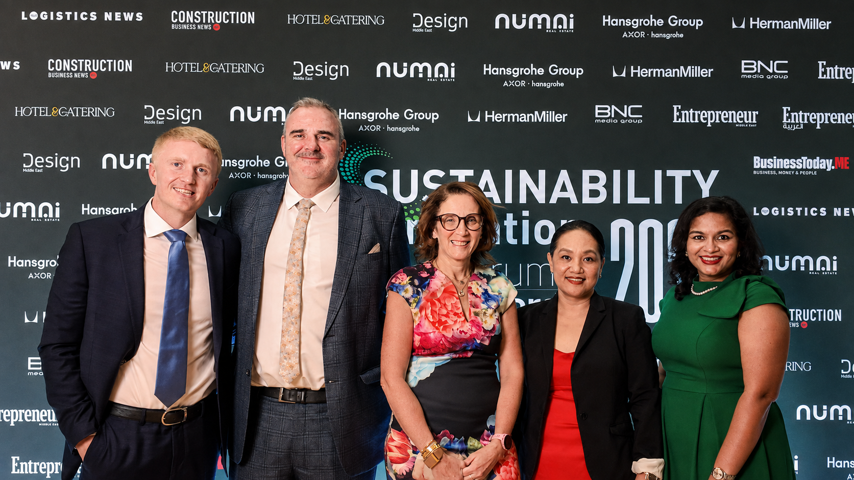 The Summertown Interiors team at the Sustainability Innovation Awards 2026 in Dubai